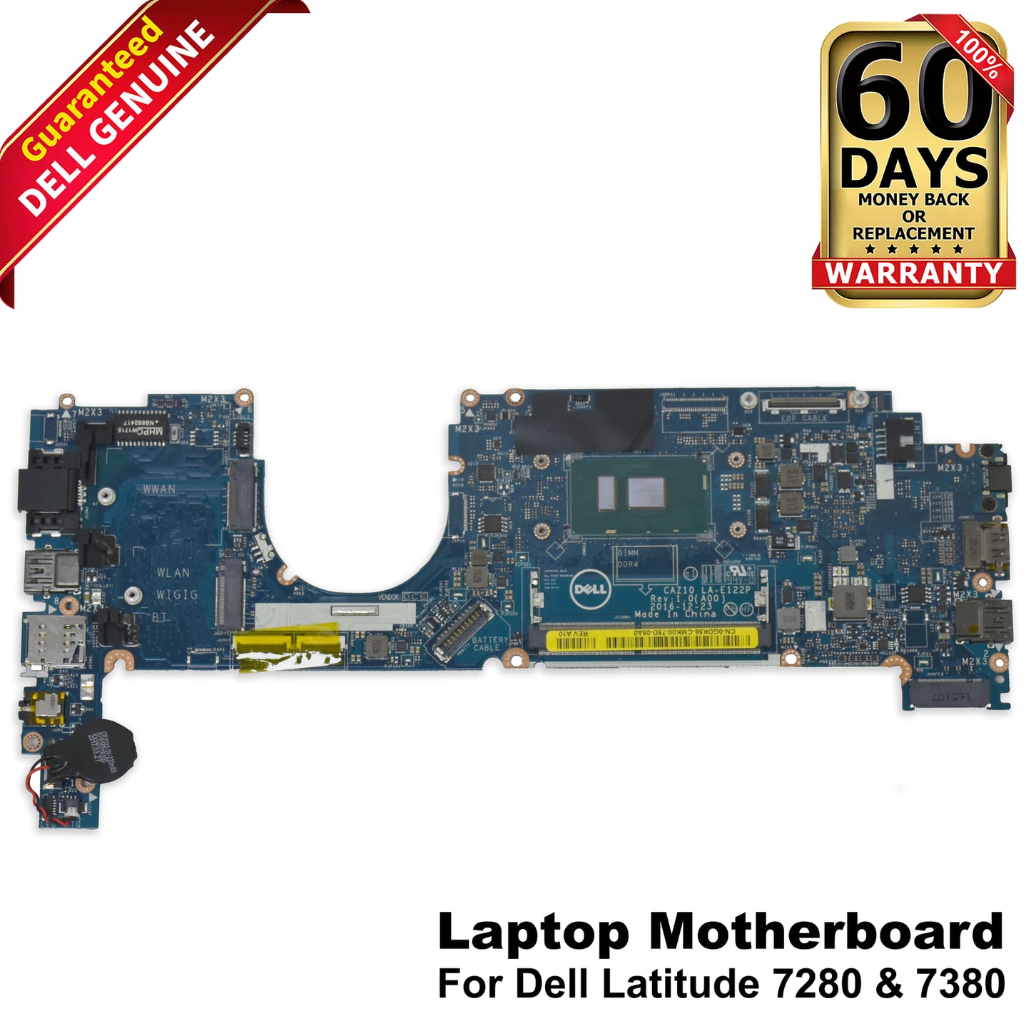 Dell Latitude 7280 7380 i5-7300U 2.6GHz DDR4 Laptop Motherboard LA-E122P GDK56