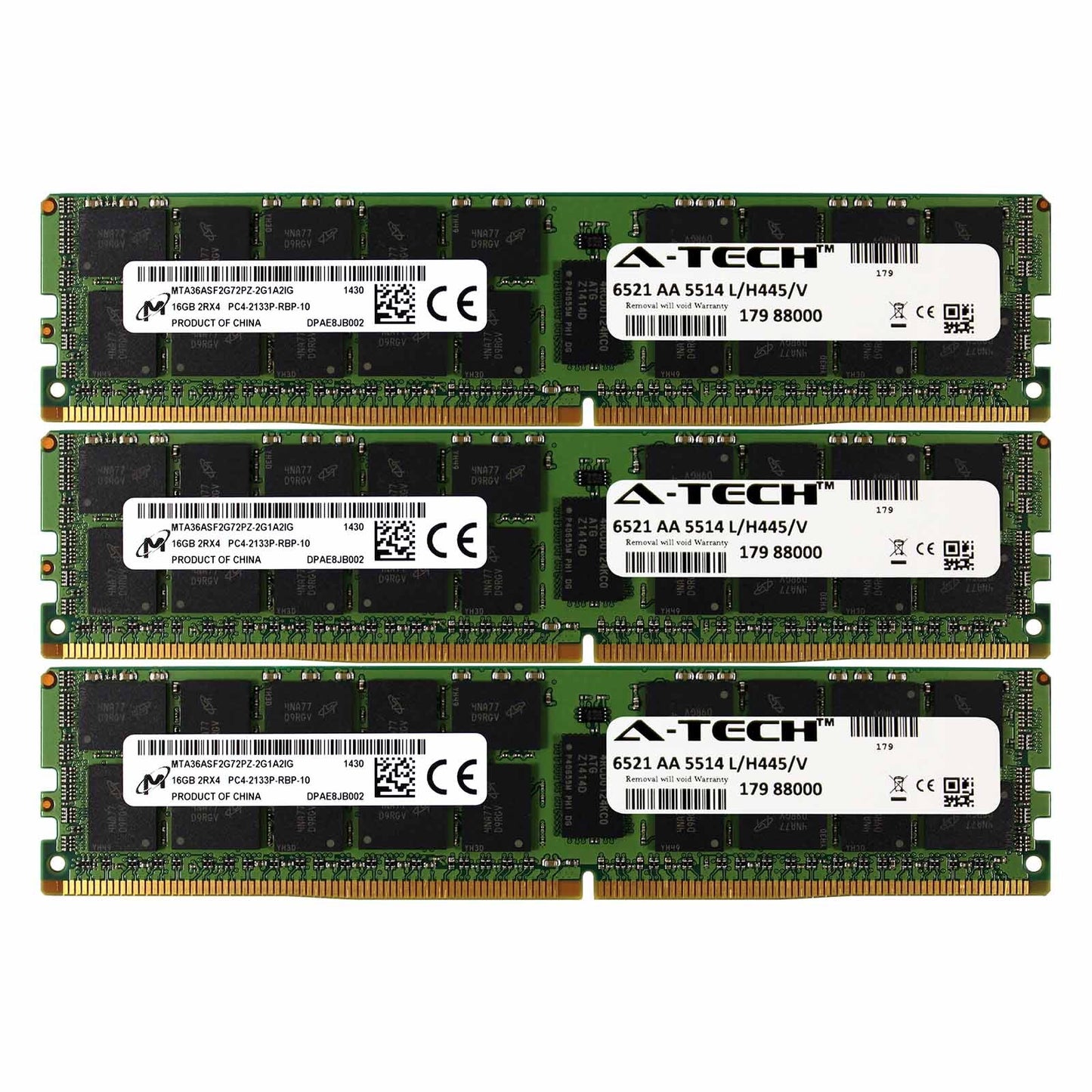 PC4-17000 Micron 48GB Kit 3x 16GB HP ProLiant WS460c BL460c WS460c Memory RAM