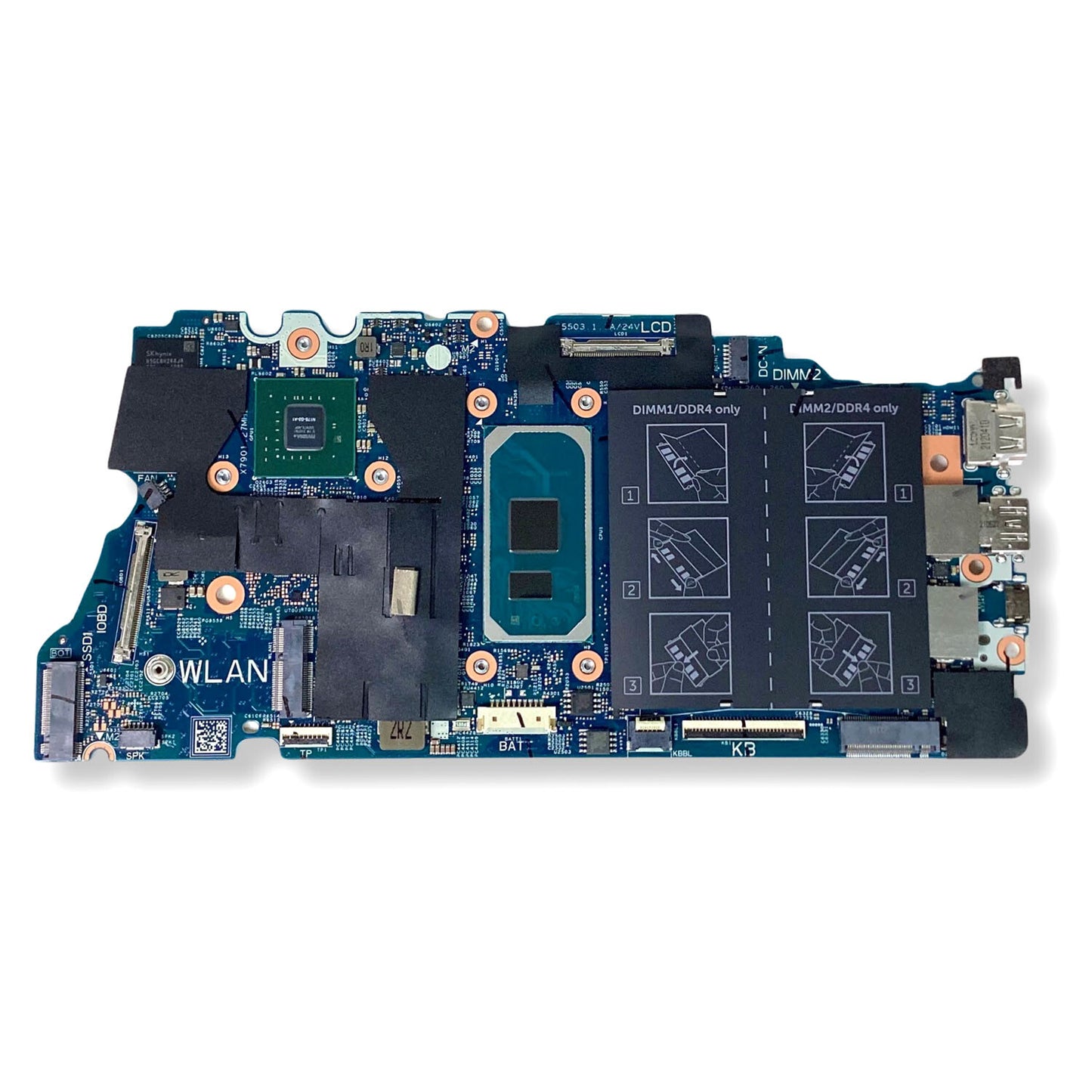 Dell Inspiron 5501 Motherboard i7-1065G7 1.3GHz Quad Core Nvidia Graphics 85C41