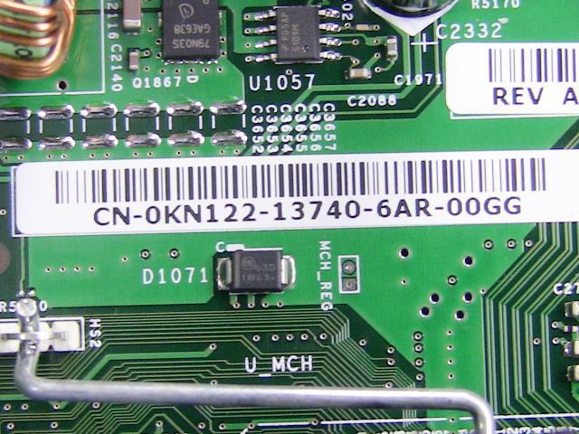Dell PowerEdge 1900 Server Motherboard DDR2 Dual Socket LGA771 KN122 0KN122