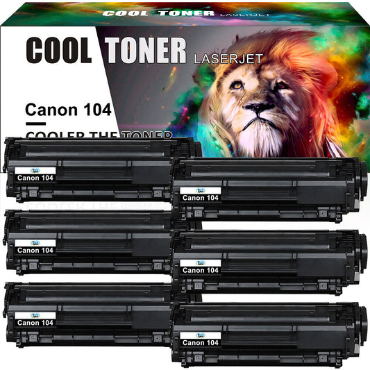 6pack FX9 FX10 Toner For Canon 104 imageCLASS MF4270 MF4350d MF4370dn