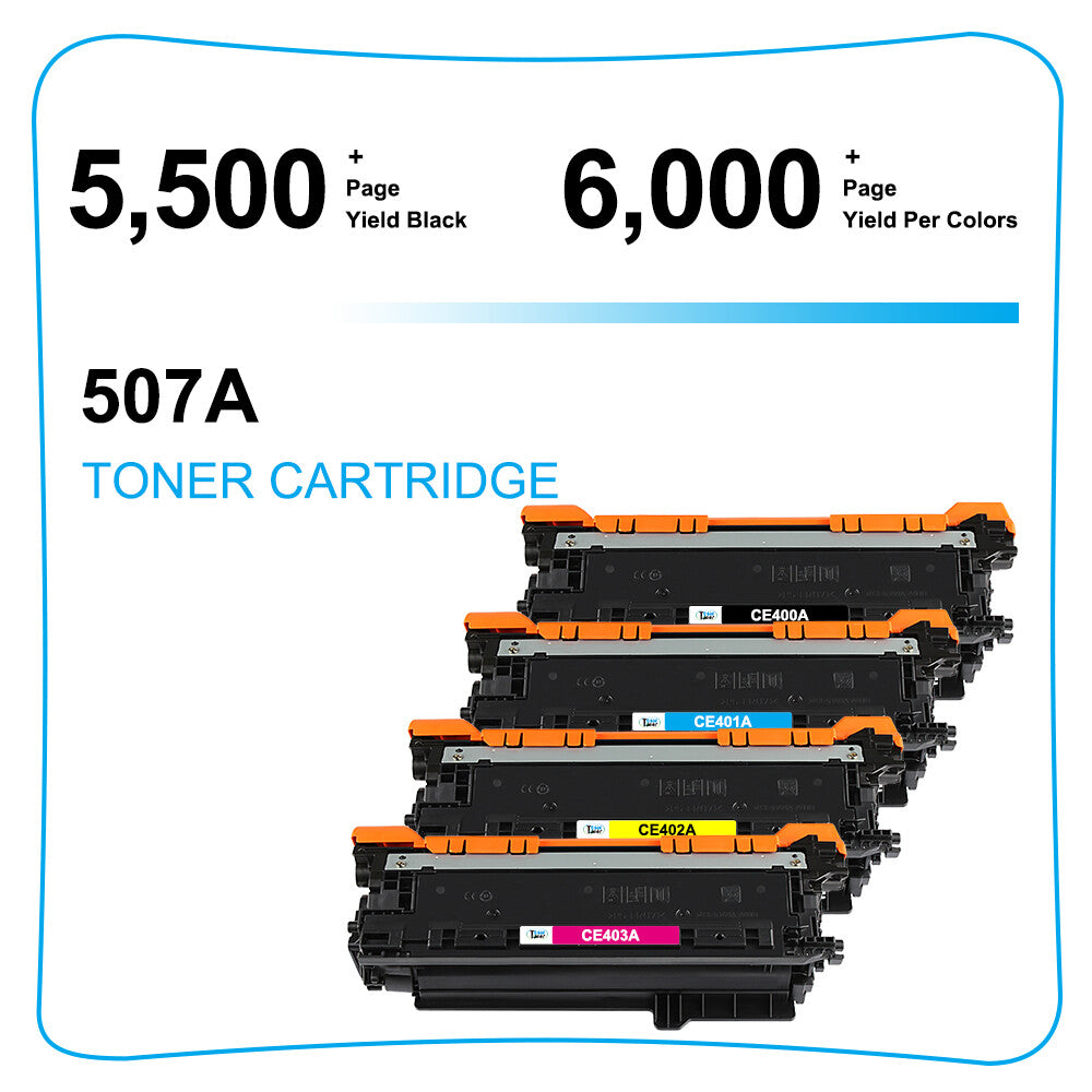 5PK Toner CE400A Compatible With HP 507A LaserJet M551 M551dn MFP M575dn M570F