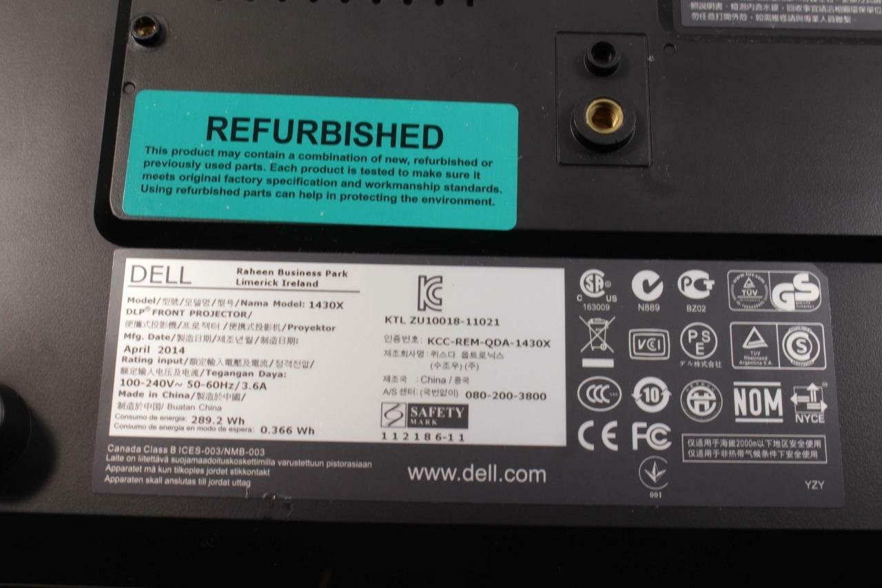 Dell 1510X Projector 3500 Lumens HDMI 2100:1 1080p 1024x768, 318 No Lamp