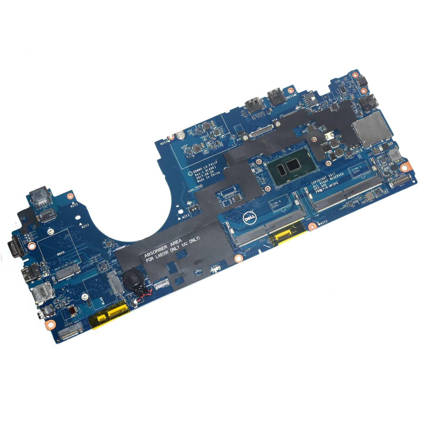 Dell Latitude 5590 Motherboard i5-7300U 2.6GHz CPU Intel Graphics LA-F411P D2N2V