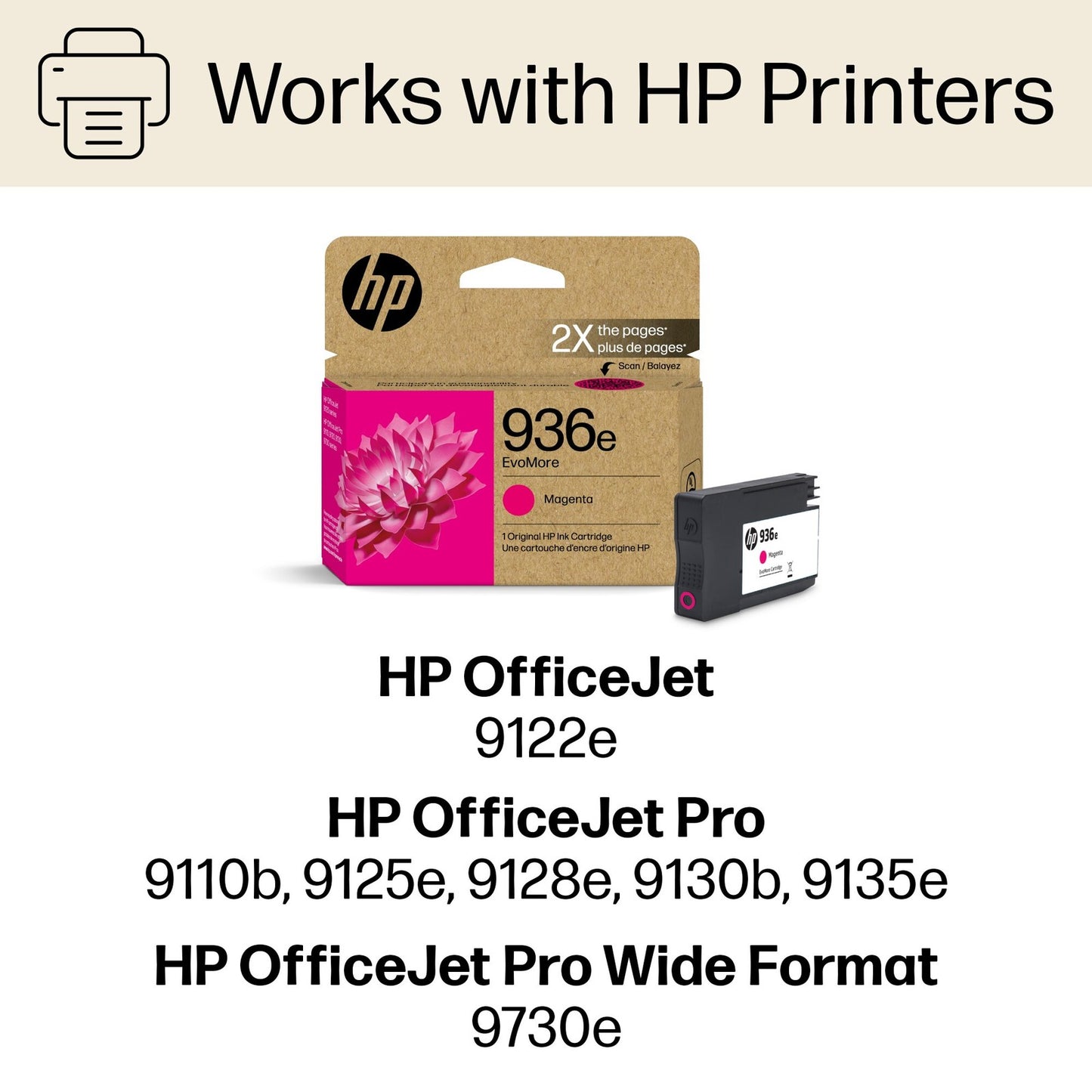 HP 936e EvoMore Magenta Original Ink Cartridge, 1,650 pages, 4S6V4LN