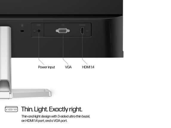 HP Series 5 23.8 inch FHD Monitor - 524sf 23.8" FHD (1920 x 1080) 48-100 Hz