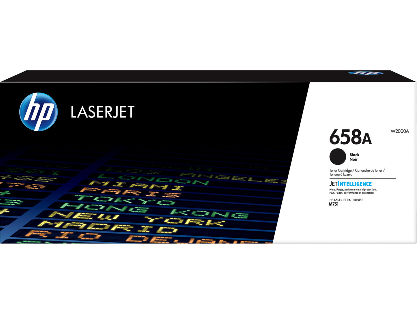 HP 658A Black Original LaserJet Toner Cartridge, ~7,000 pages, W2000A
