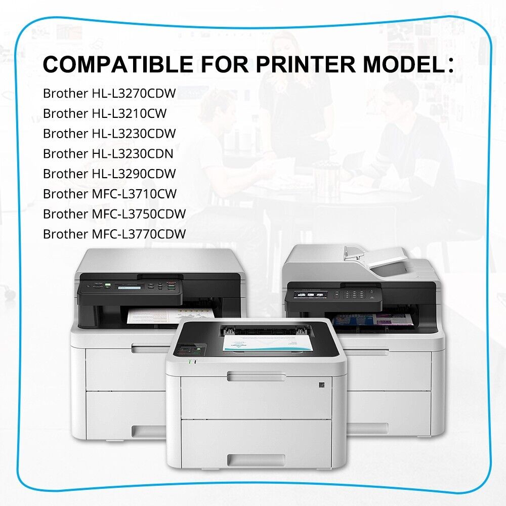 4PK TN227 BK/C/M/Y Toner Compatible With Brother TN-227 HL-L3270CDW HL-L3290CDW