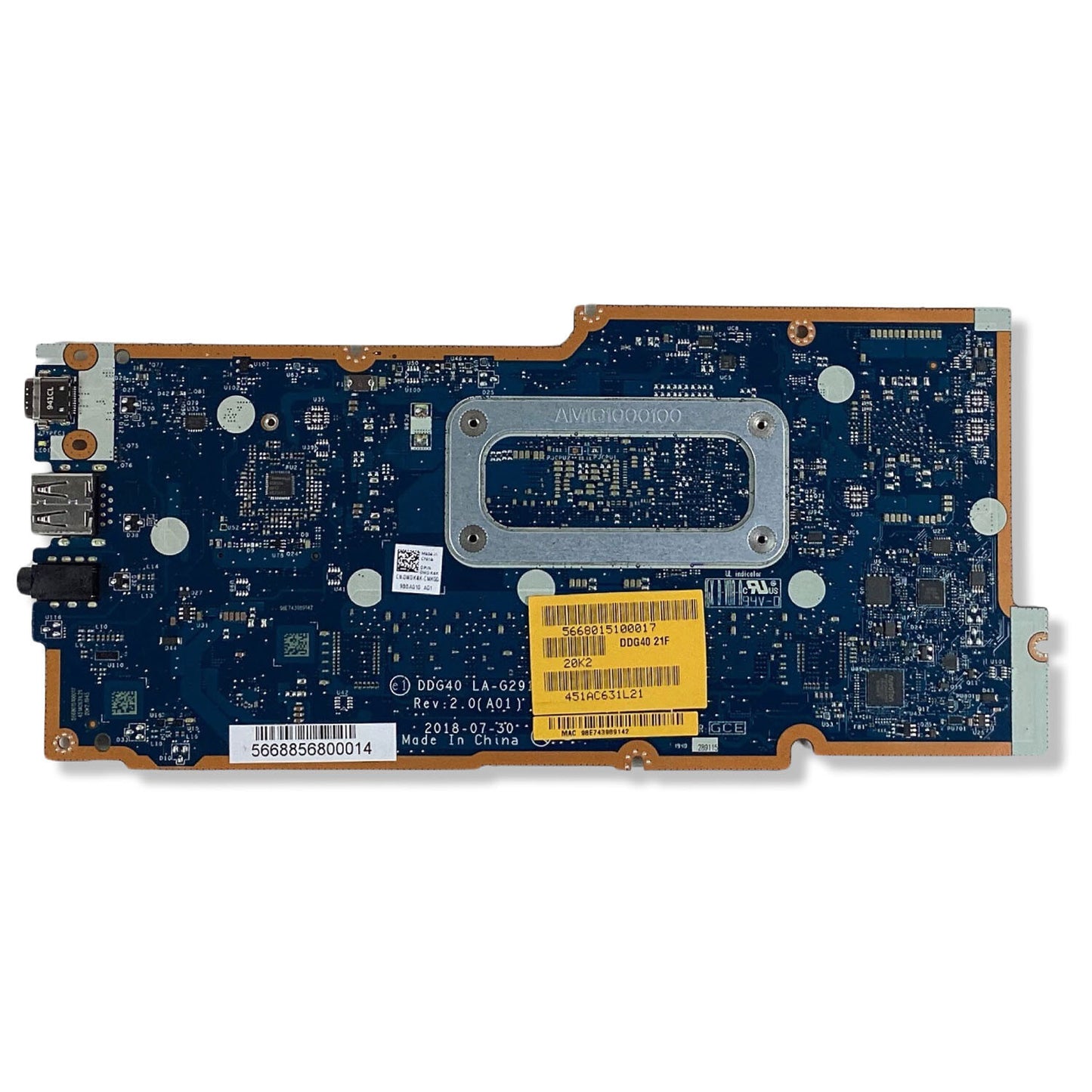 Dell Inspiron 14 7486 Core I3-8130U 4GB Ram 128GB EMMC Laptop Motherboard 0WDK4K
