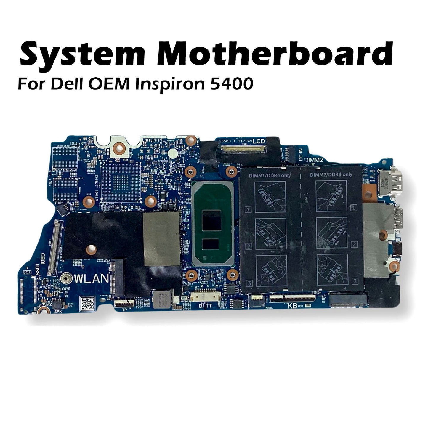 New Dell OEM Inspiron 5400 2-in-1 Intel Core i3-1005G1 1.2GHz Motherboard NGHCH
