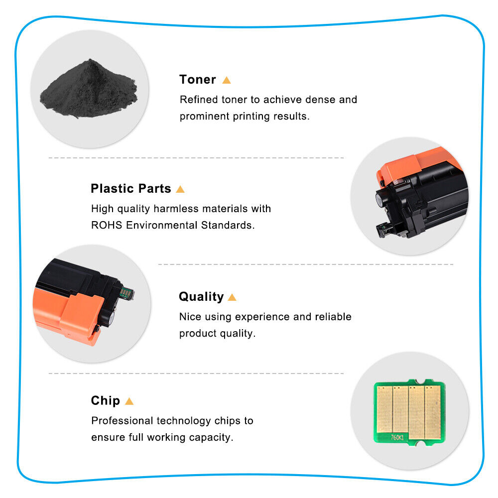 3PK TN227 BK Toner Cartridge Compatible with HL-L3210CW HL-L3230CDW MFC-L3710CW
