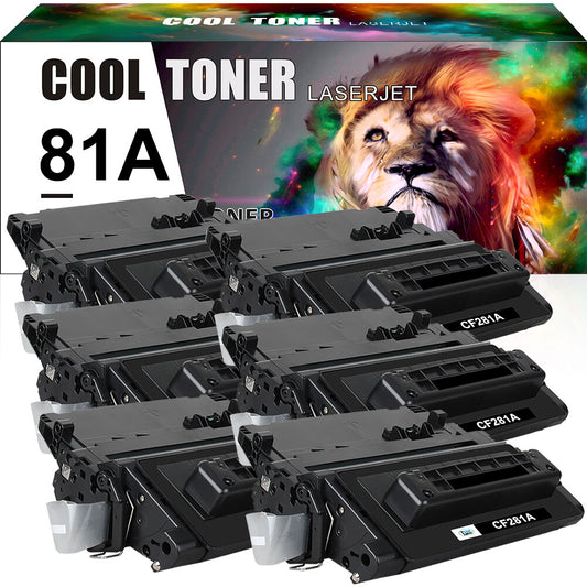 6PCS CF281A 81A Black Toner Compatible With HP LaserJet M605N M630DN M630F M630H