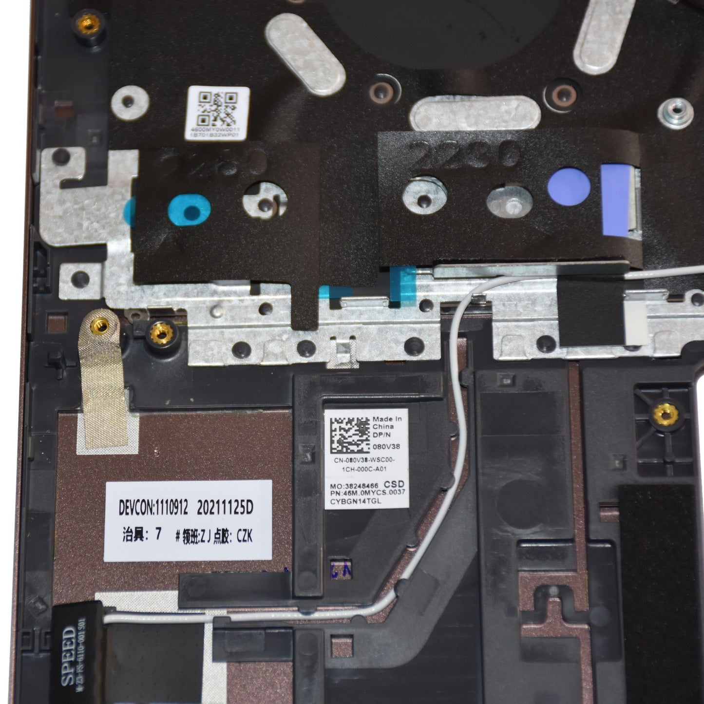Dell Inspiron 14 5410 5415 Backlit Keyboard Palmrest Assembly US INTL 80V38