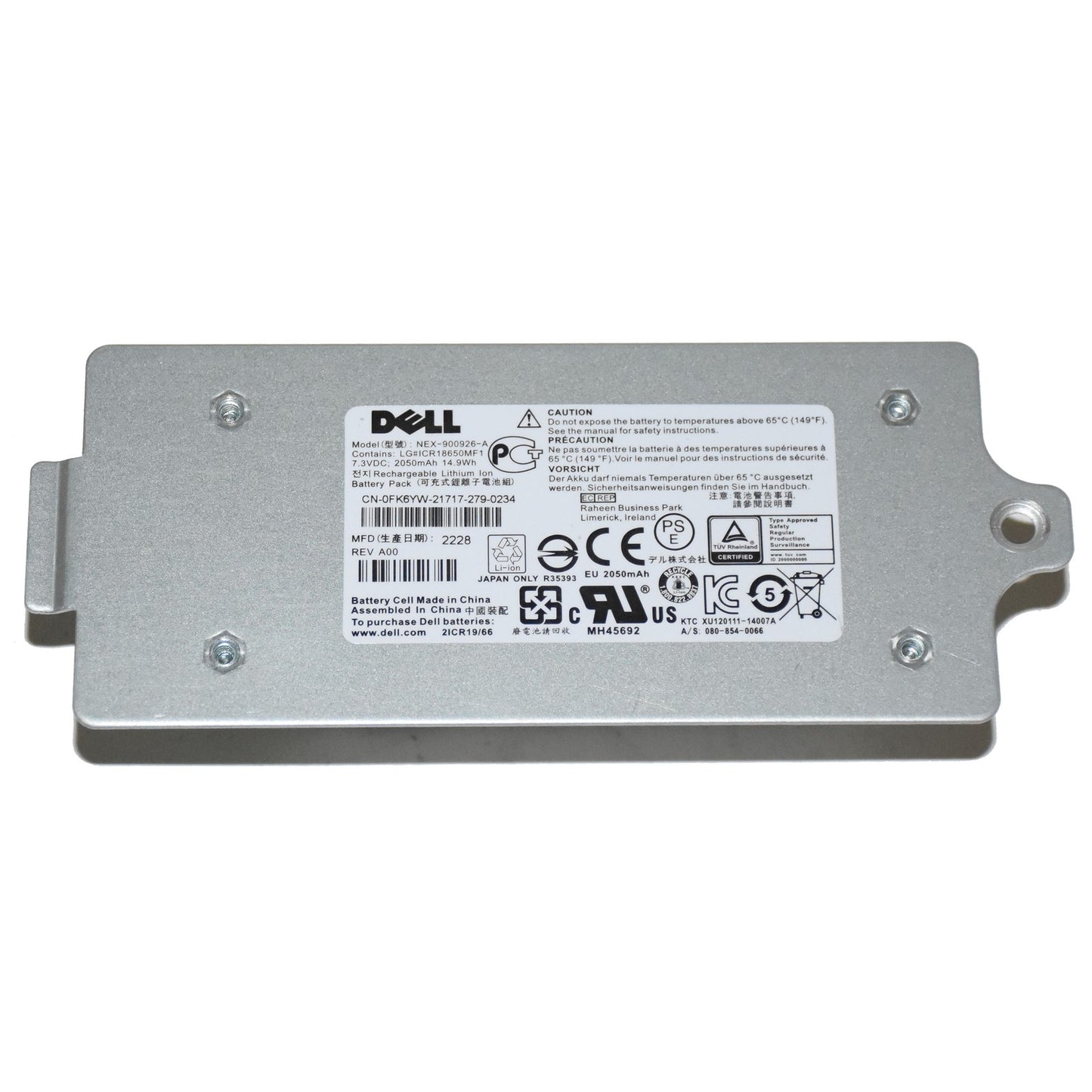 Dell K4PPV Battery for EqualLogic PS6210 PS4210 Type 15 Storage Controller