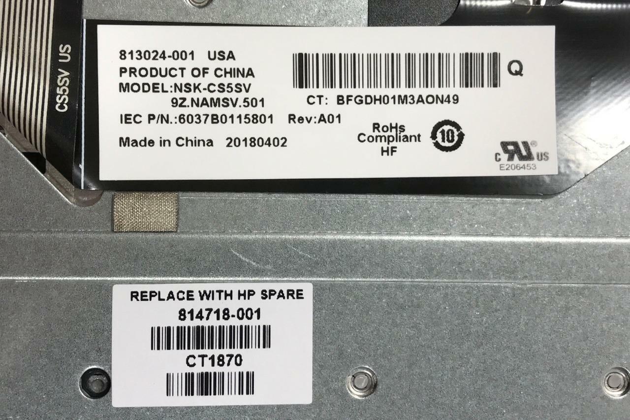 New For X2 210 G1 10-N Palmrest W/Keyboard 813024-001 832468-001(EN/FR CAN )