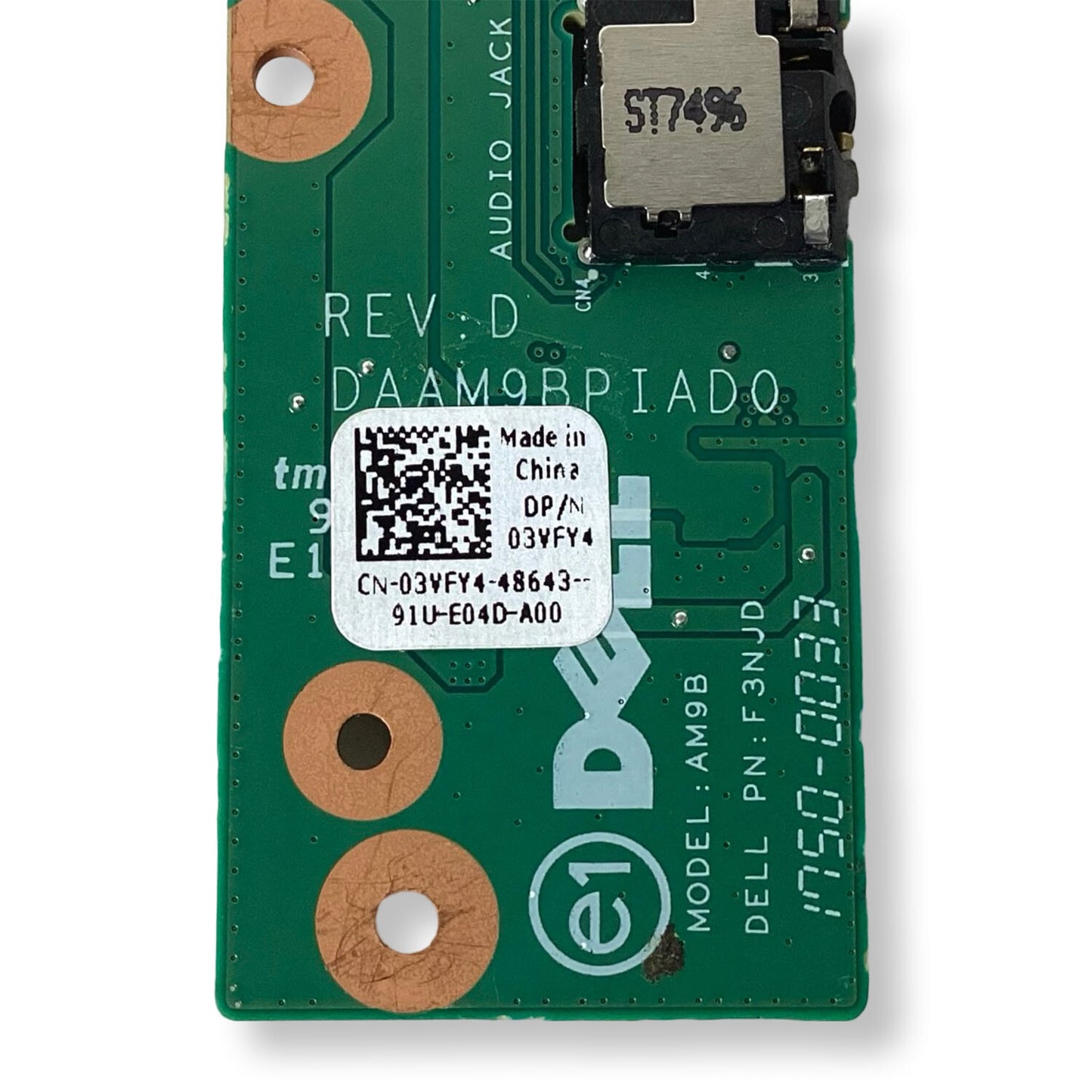 Genuine Dell Inspiron 15 5577 USB Audio Port IO Circuit Board 3VFY4 03VFY4 088NC