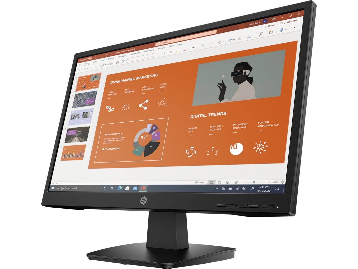 HP P22va G4 FHD Monitor 21.5" FHD (1920 x 1080) 50-60 Hz