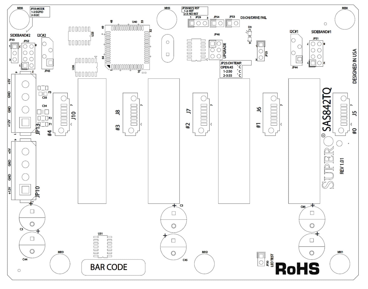 Supermicro BPN-SAS-842TQ 4U SAS Backplane x5 3.5" HDD SC842's (NOT FOR HOME PC)