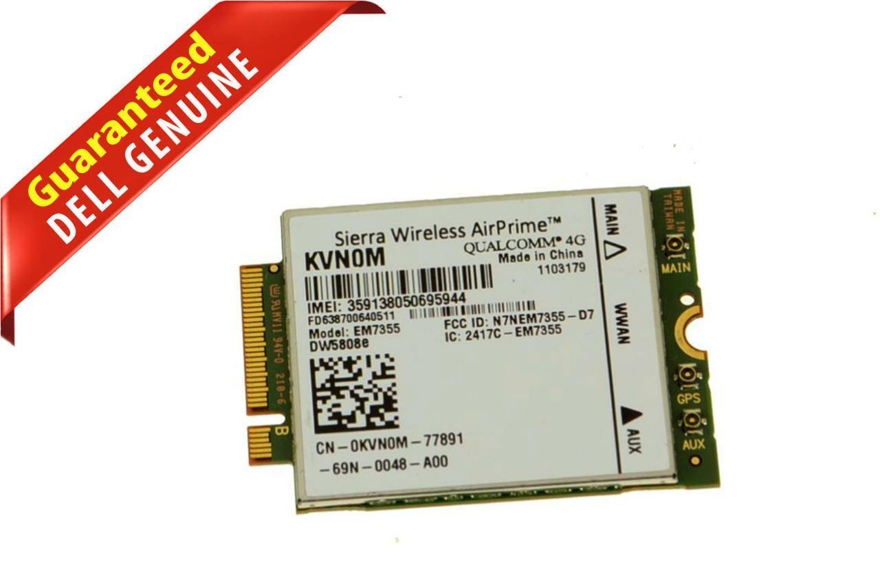 Dell Sierra Wireless Qualcomm 4G LTE WWAN Module Card EM7355 KVN0M 0KVN0M