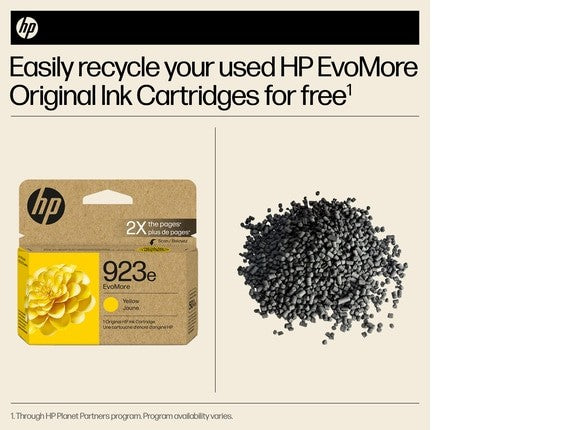 HP 923e EvoMore Yellow Original Ink Cartridge, 800 pages, 4K0T6LN