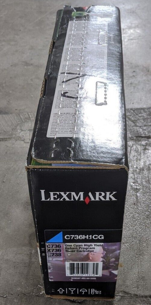 Genuine Lexmark C736H1CG Cyan High Yield Return Program Toner 10K Page NEW