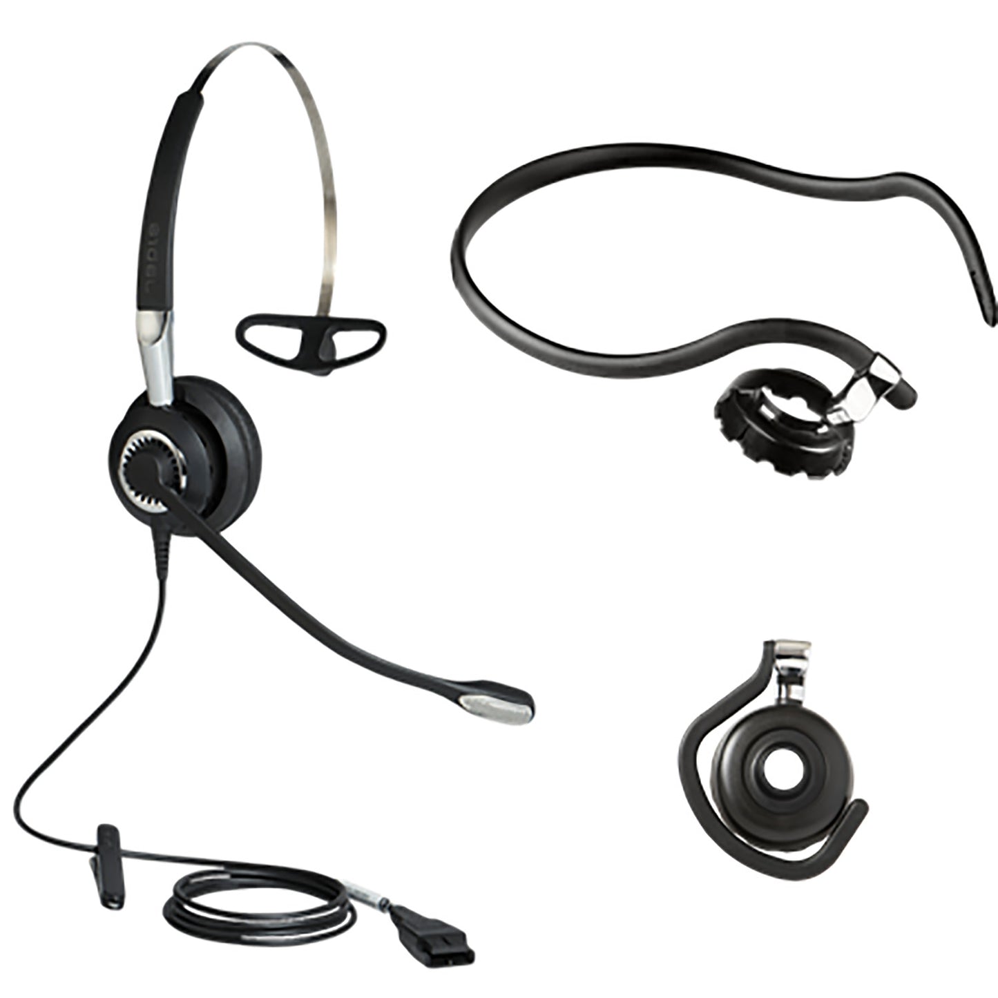 New Jabra 2400 II USB Mono CC Headset Black Noise-Canceling Mic On-Ear Comfort