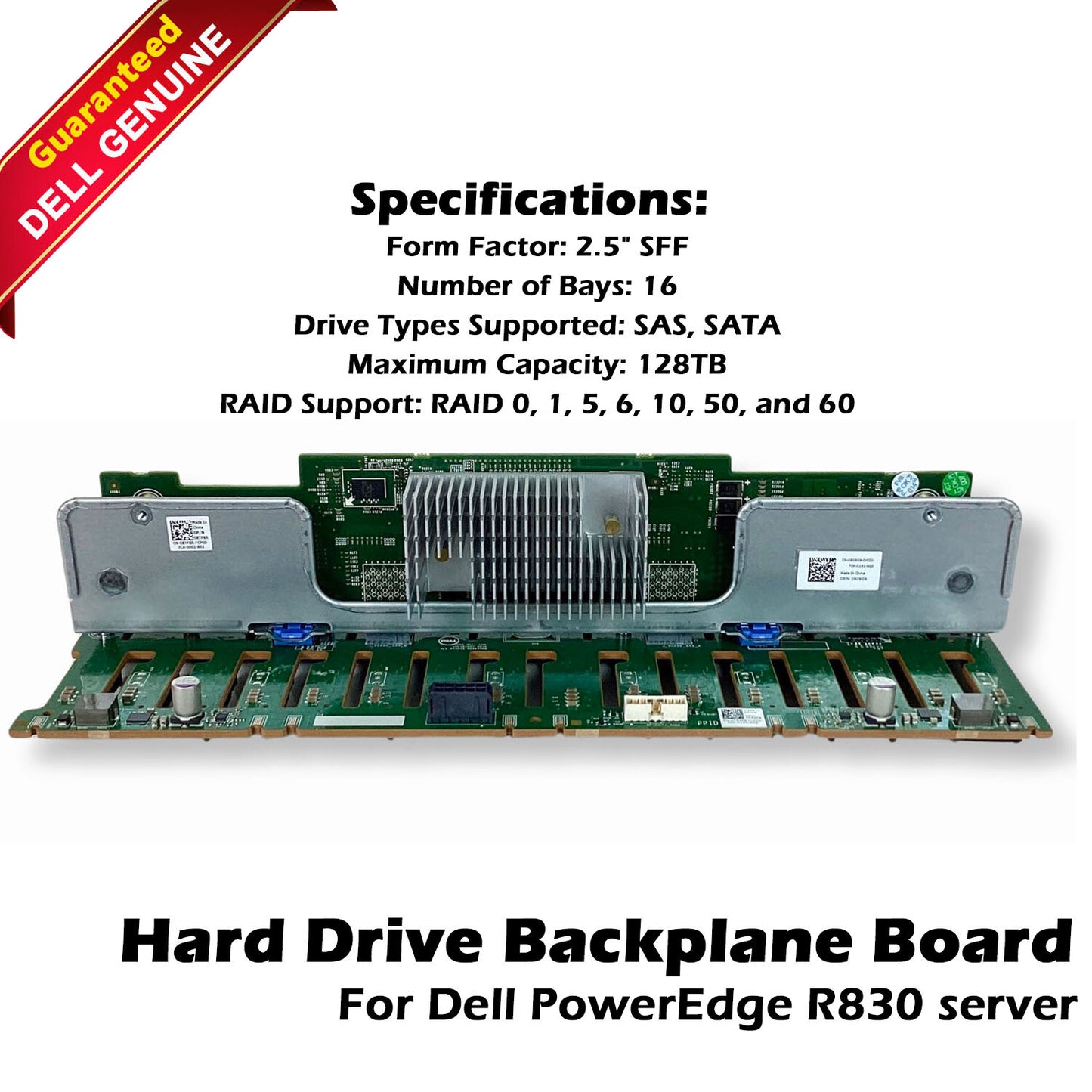 Dell PowerEdge R730 R830 2.5" SFF 16-Bay Hard Drive Backplane Assembly 809G9