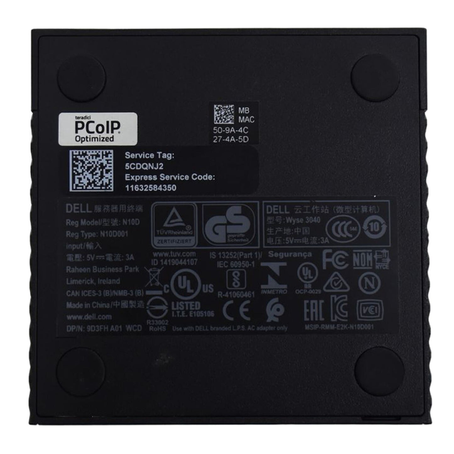 OEM Dell Wyse 3040 Desktop 1.44Ghz 2GB 8GB Atom X5-Z8350 Thin Client OS Non Wifi