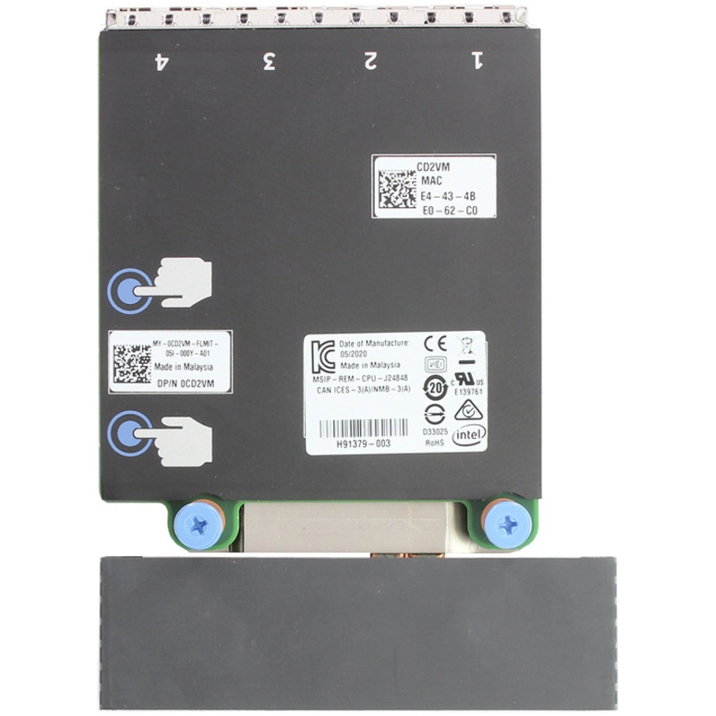 Dell Intel X550 Dual 10Gb RJ45 & I350 Dual 1Gb RJ45 rNDC (CD2VM)