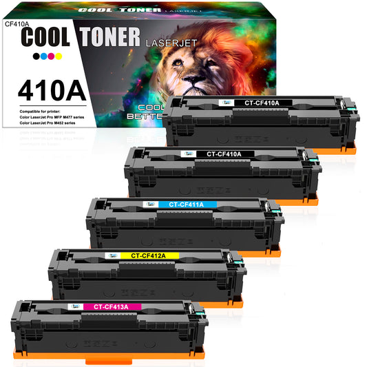 5x CF410A High Yield Toner Compatible with HP Laserjet M452dn M452nw MFP M477fdn