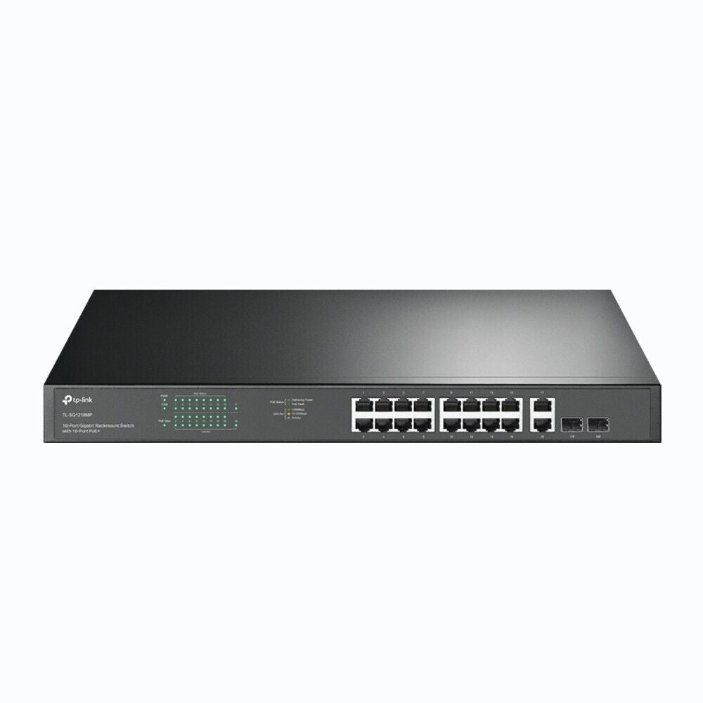 TP-Link TL-SG1218MP | 18-Port 1000Mbps Gigabit Rack Mount Switch | 16* PoE+ Port