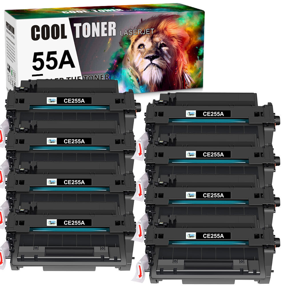 8 PK 55A CE255A Toner Cartridge Compatible With HP LaserJet M525dn P3016 M521dw