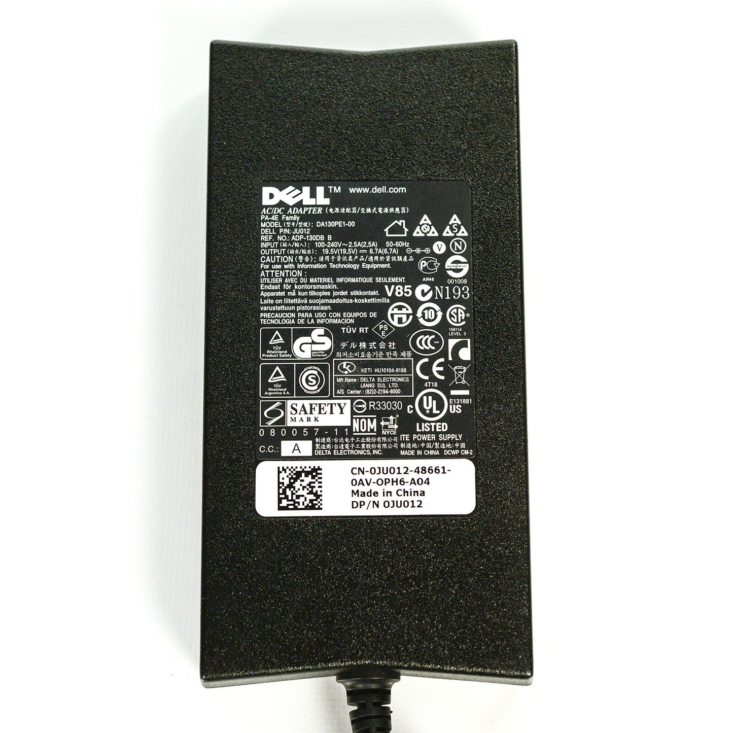 Lot of 10 Genuine Dell 130W 19.5V 6.7A Laptop AC Power Adapter JU012 WRHKW VJCH5