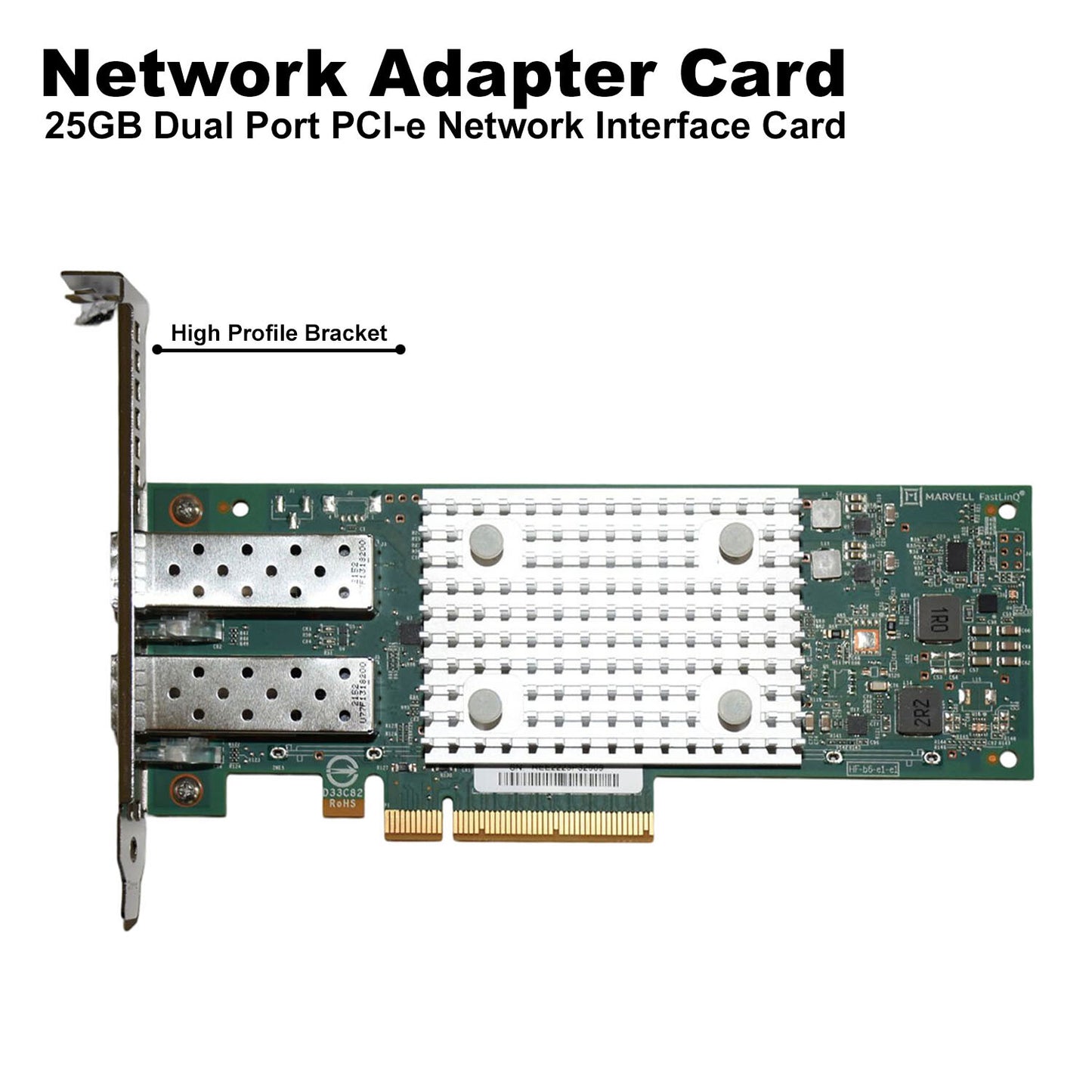 New Dell QLogic QL41262HFCU-DE-OSTK Dual Port 25GbE SFP28 CNA Full Height 51GRM