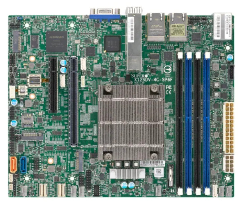 SuperMicro X12SDV-8C-SP6F MB - Embedded FlexATX, Xeon ICX-D, Dual 25GSFP28