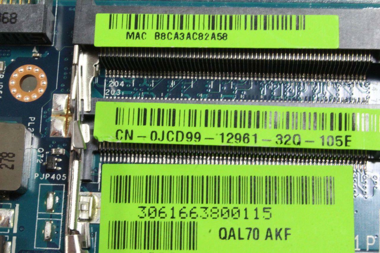 Dell JCD99 Latitude E6330 Intel Core i7 3rd Gen. 3GHz Laptop Motherboard