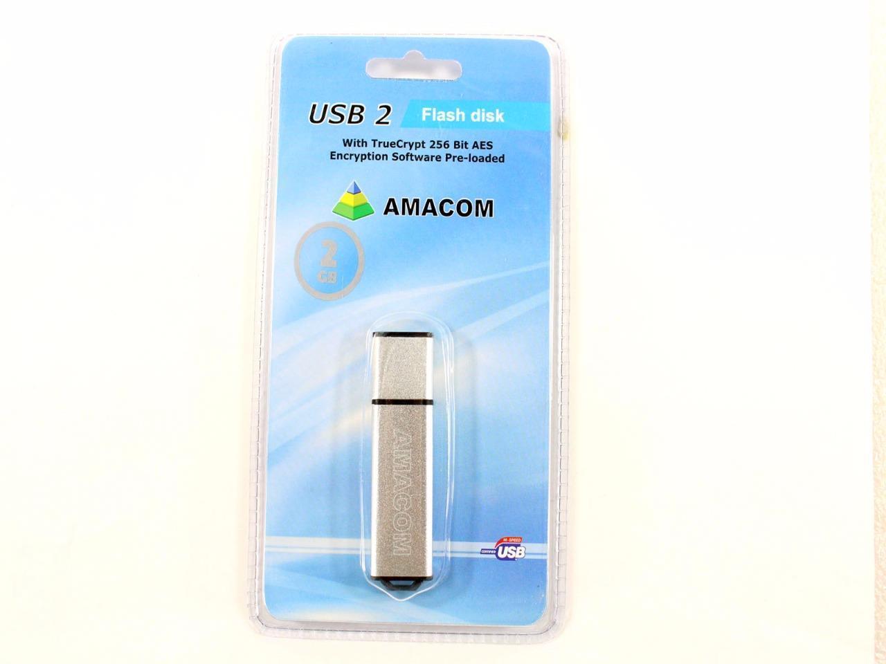 New Dell Amacom USB 2 Flash Disk 2-GB 256-Bit Origin Storage J458M