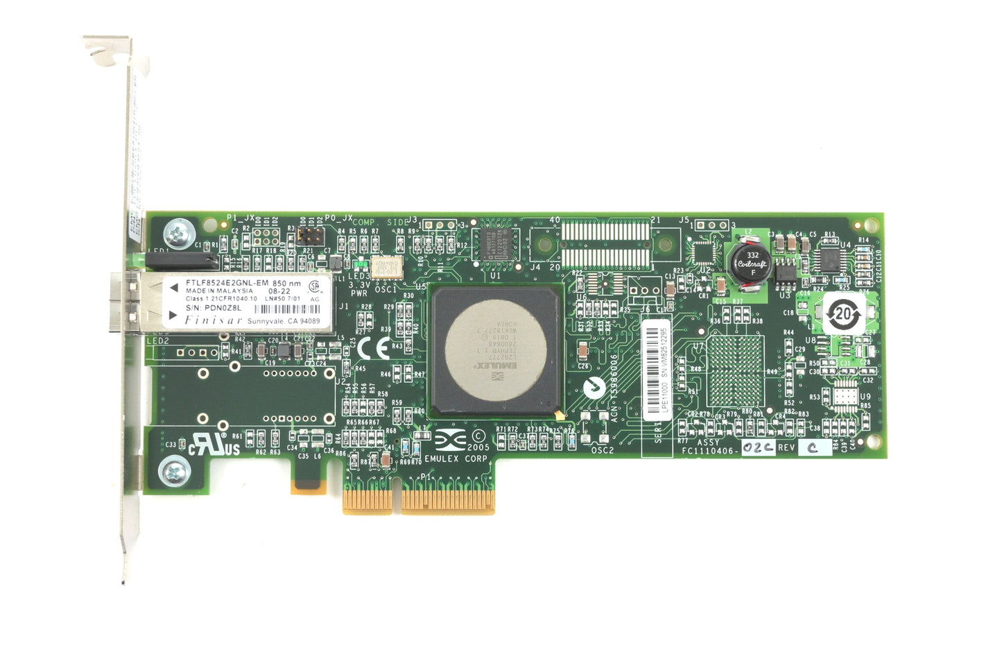 Emulex LightPulse LPE11000-E 4GB PCIEx4 1-Port Host Bus Adapter Fibre Channel