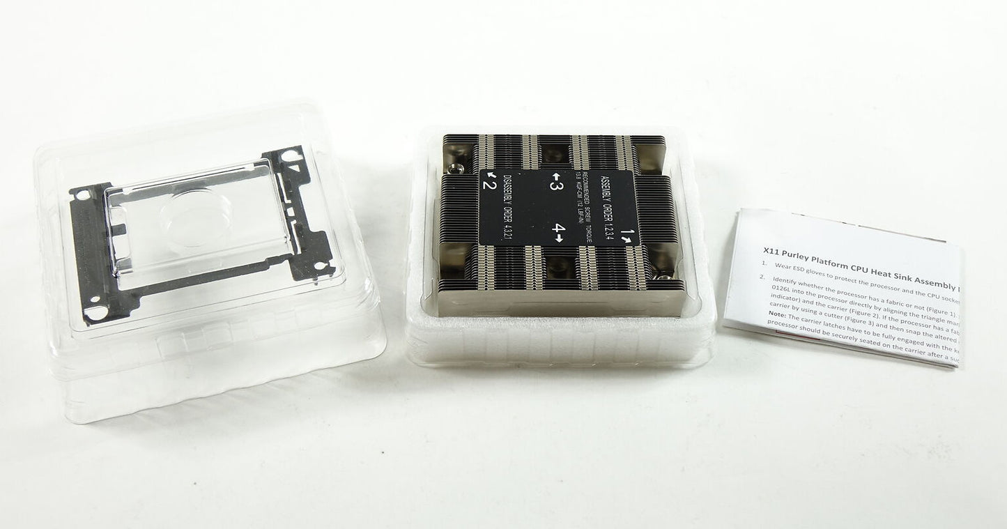 Supermicro SNK-P0067PSWB 1U Passive CPU HS, 96-mm wide, X11 Purley, Nar. Retenti