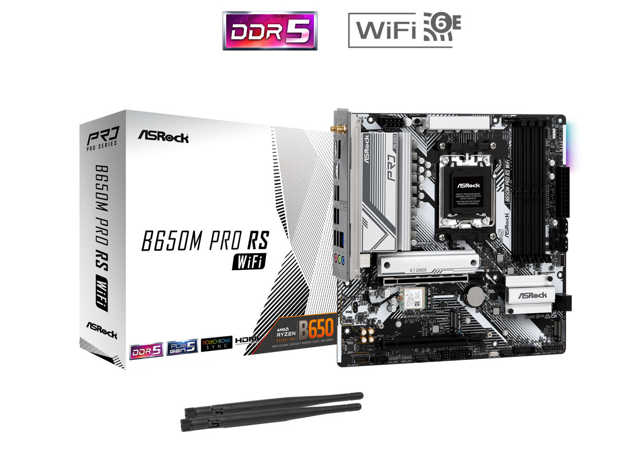 ASRock MB ASROCK|B650M PRO RS WIFI R Motherboard