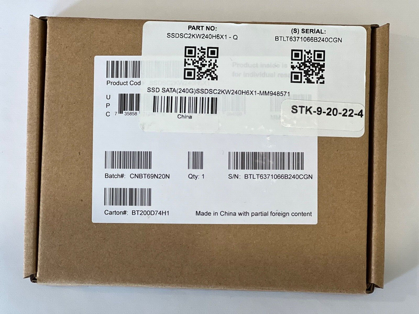 INTEL SSDSC2KW240H6X1 SSD5 PRO 5 SERIES 240GB 2.5? INTERNAL SATA LAPTOP SSD