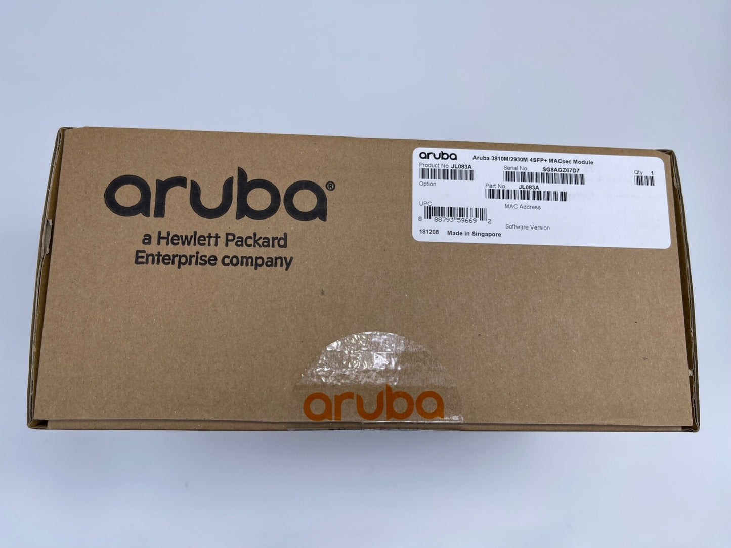 OPEN BOX JL083A HPE ARUBA 3810M/2930M 4SFP+ MACSEC MODULE 100M/1G/10G SFP
