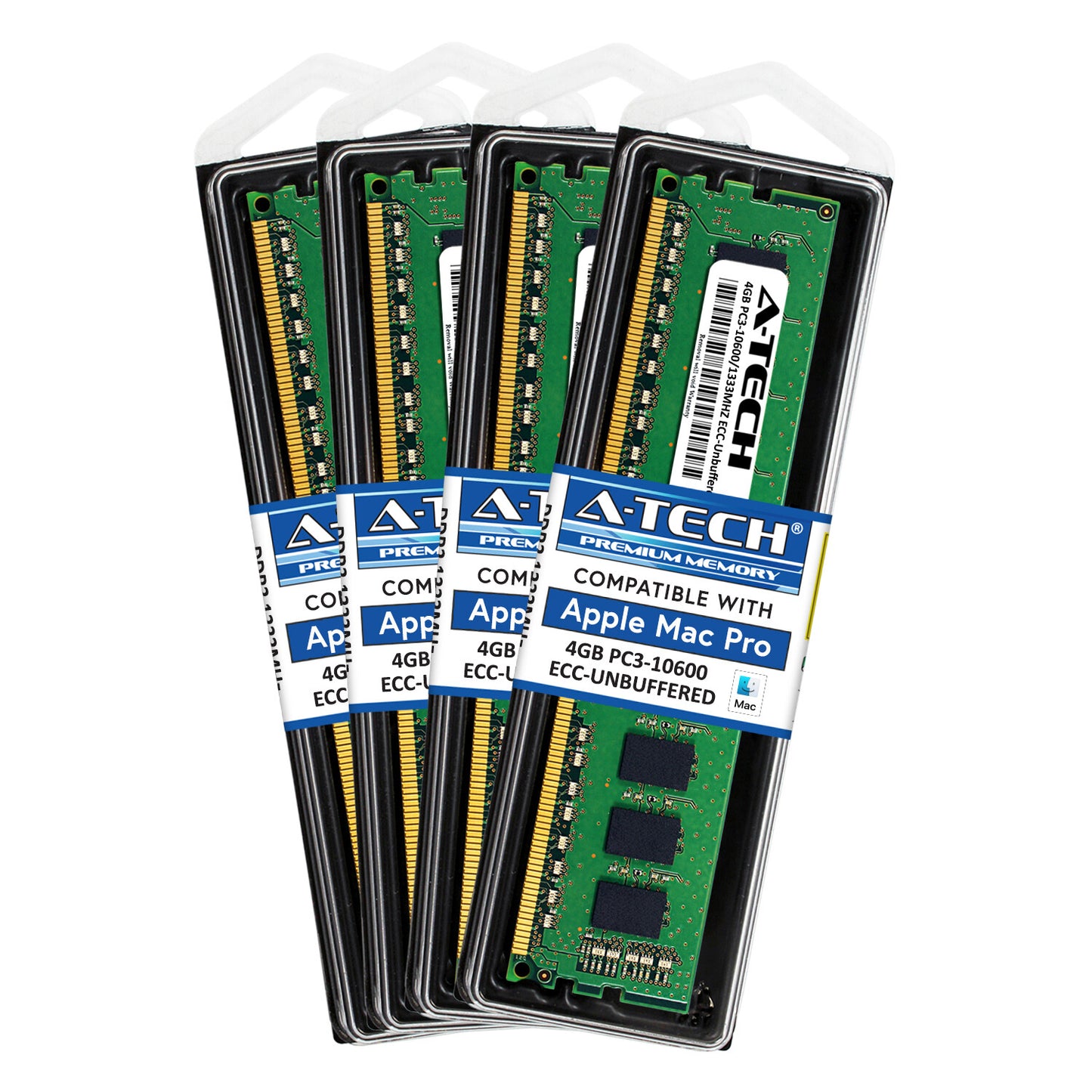 16GB KIT 4X 4GB PC3-10600 1333 MHZ ECC UNBUFFERED APPLE Mac Pro MEMORY RAM (NOT FOR HOME PC)
