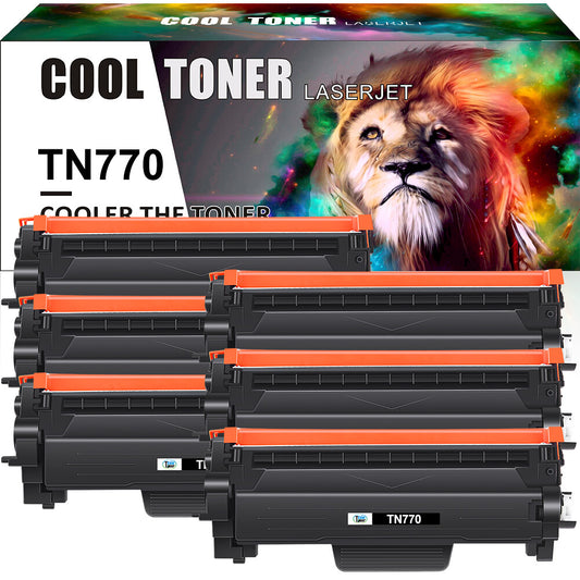 6PK Toner Compatible with Brother TN-770 TN770 MFC-L2750DW HL-L2370DW HL-L2370DW
