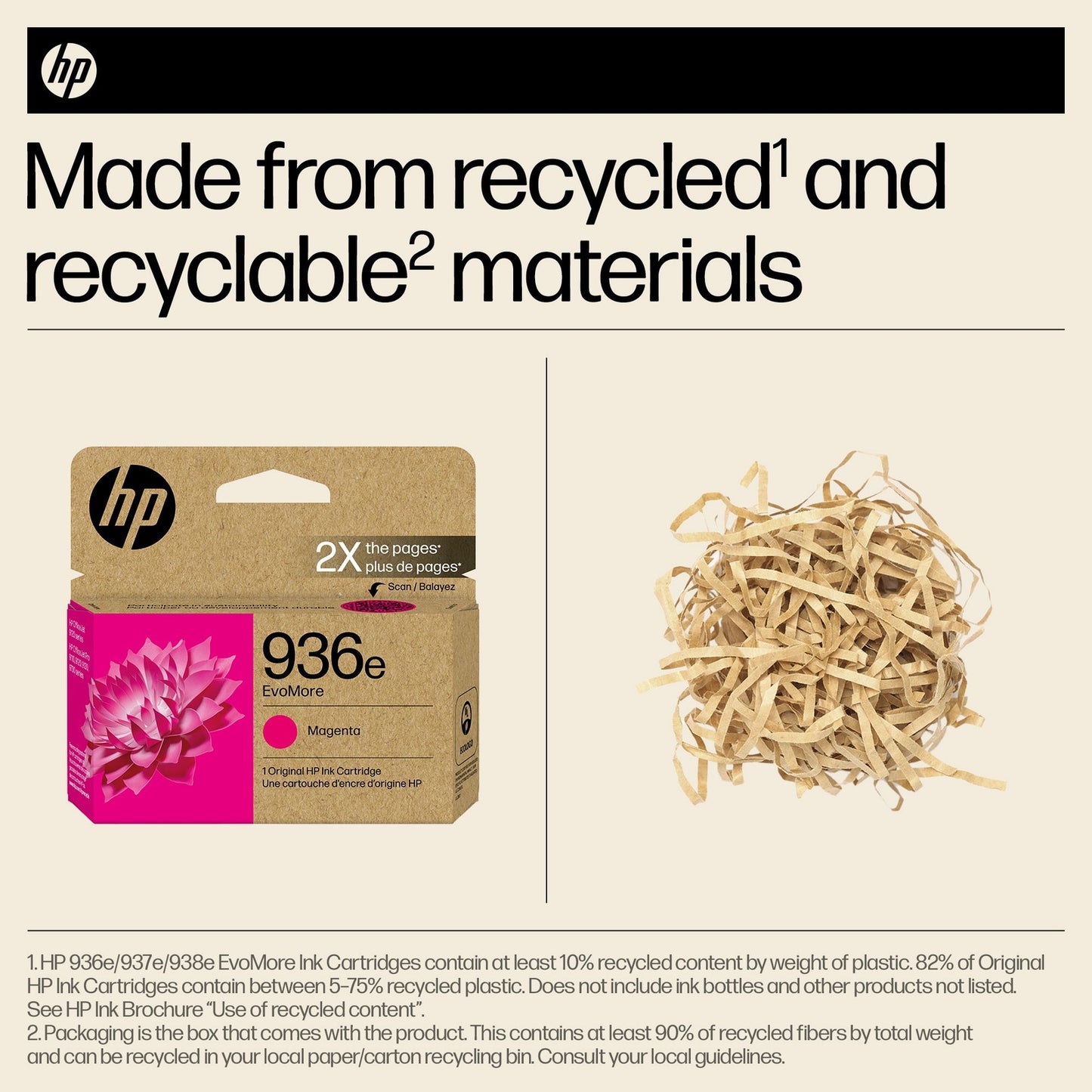 HP 936e EvoMore Magenta Original Ink Cartridge, 1,650 pages, 4S6V4LN