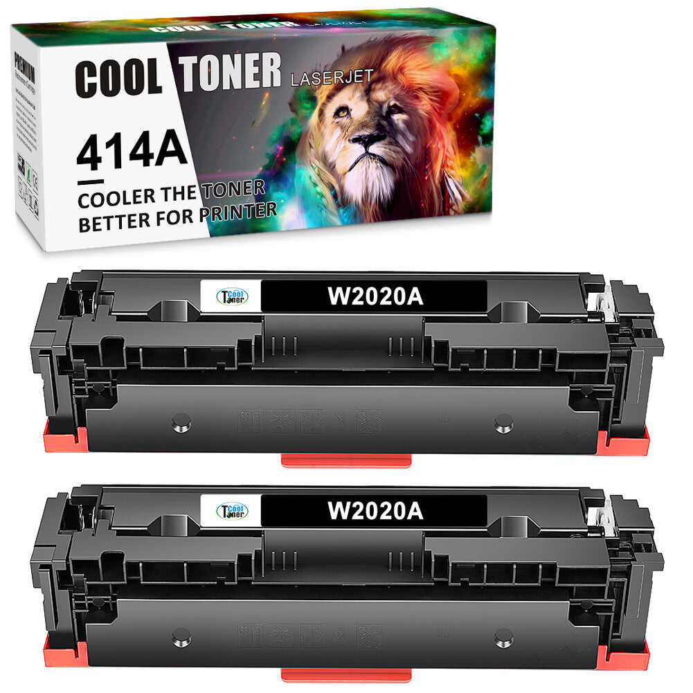 2PK Toner No Chip Compatible with HP 414A W2020A Laserjet M454dw M479fdw M479dw
