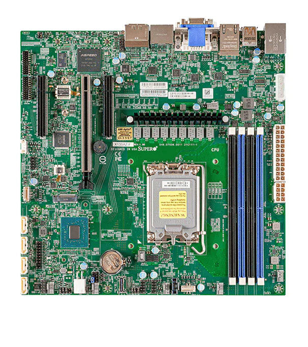 SuperMicro X13SAZ-F Motherboard - Micro ATX, Alder Lake-S, R680E, LGA1700