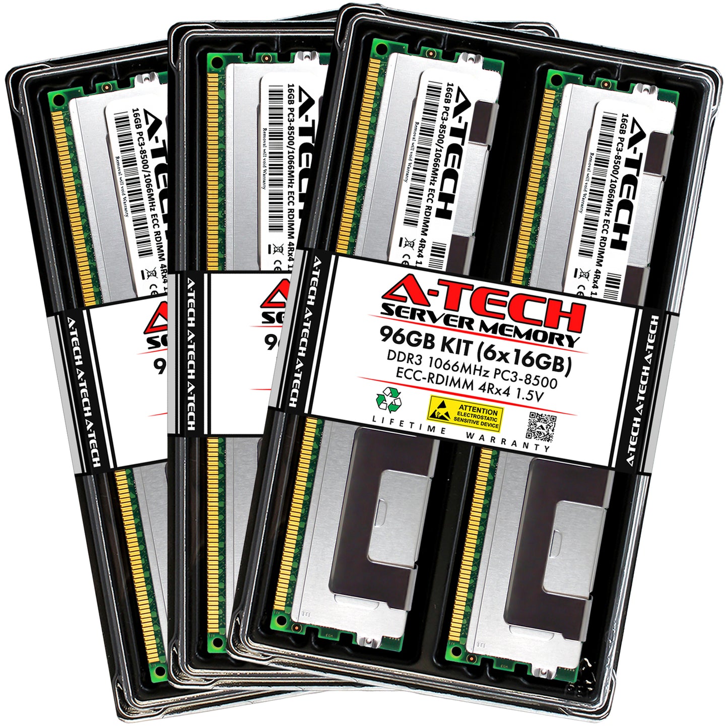 96GB 6x16GB 4Rx4 PC3-8500R HP ProLiant BL460c G6 BL460c G7 DL320 G6 Memory RAM