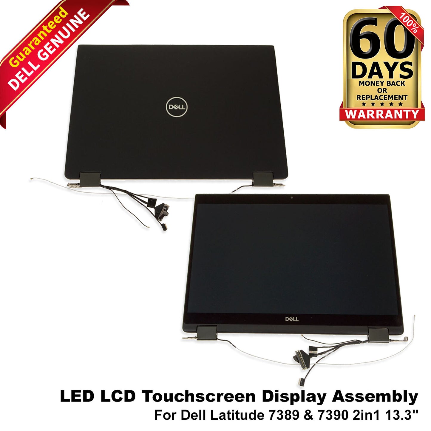 Dell Latitude 7389 7390 FHD 13.3" Touchscreen LED LCD Display Assembly PYGK3