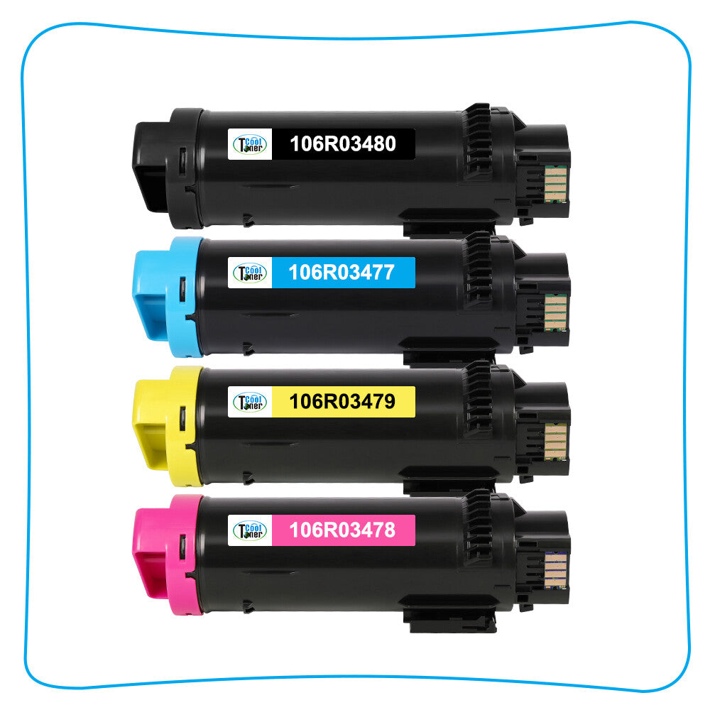5 Pack Toner Compatible for Color 106r03480 Xerox Workcentre 6515 Phaser 6510dni